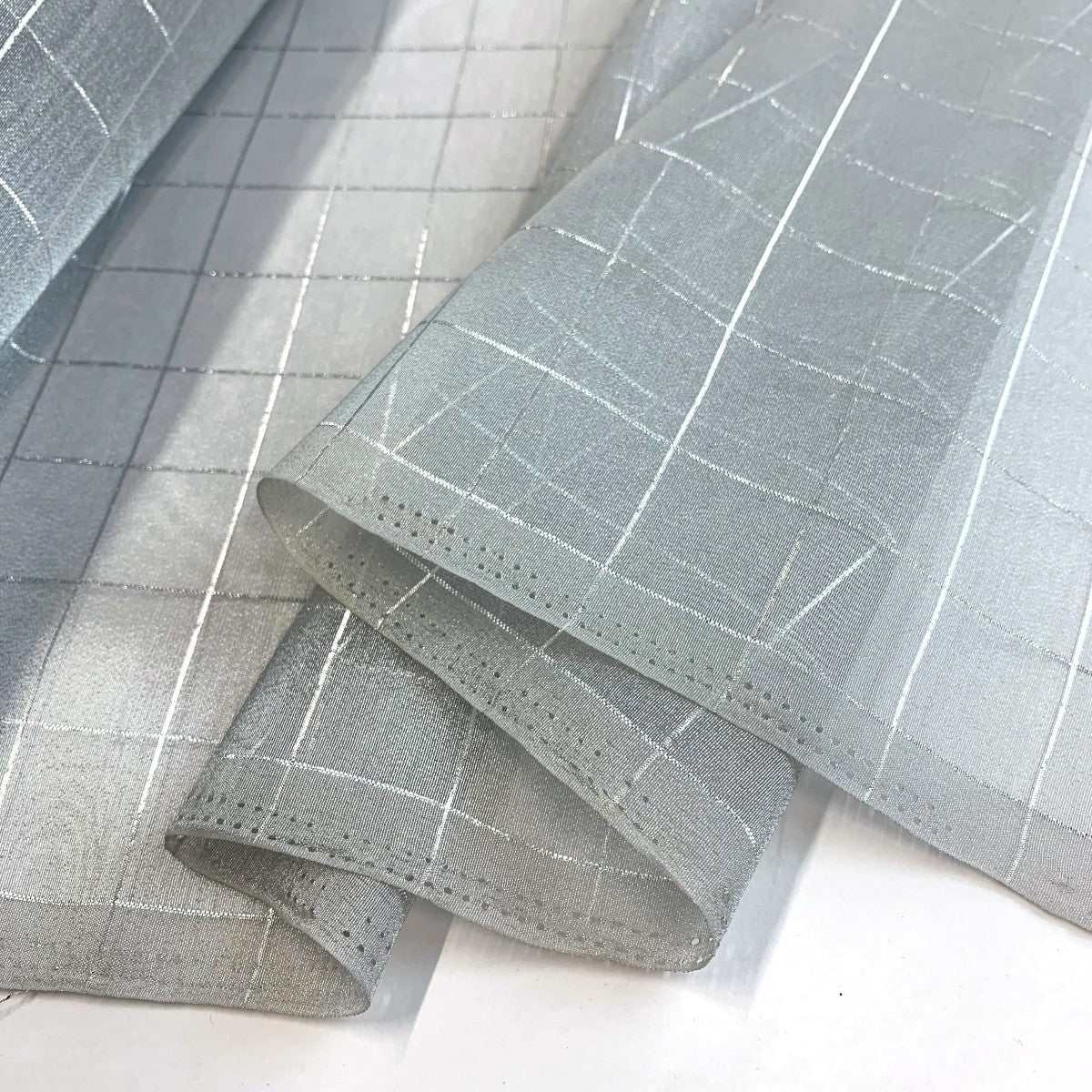 Christmas Organza - Silver Check