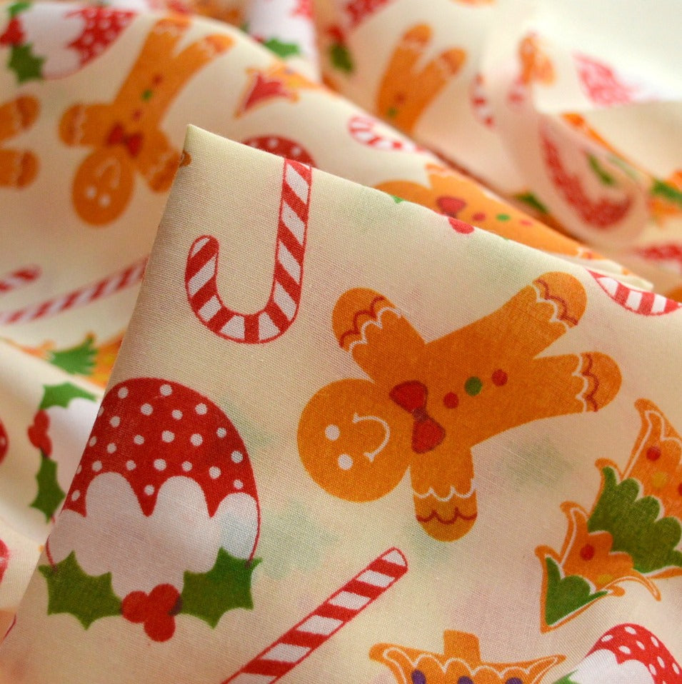 Christmas Poly/Cotton - Gingerbread Man