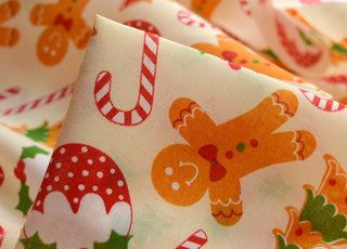 Christmas Poly Cotton Gingerbread Man Gingerbread Man Cookies Cream Polycotton Fabric Cu