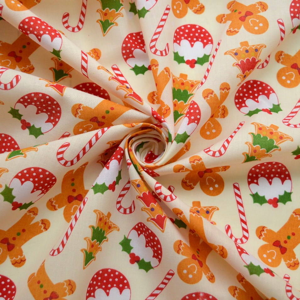 Christmas Poly/Cotton - Gingerbread Man