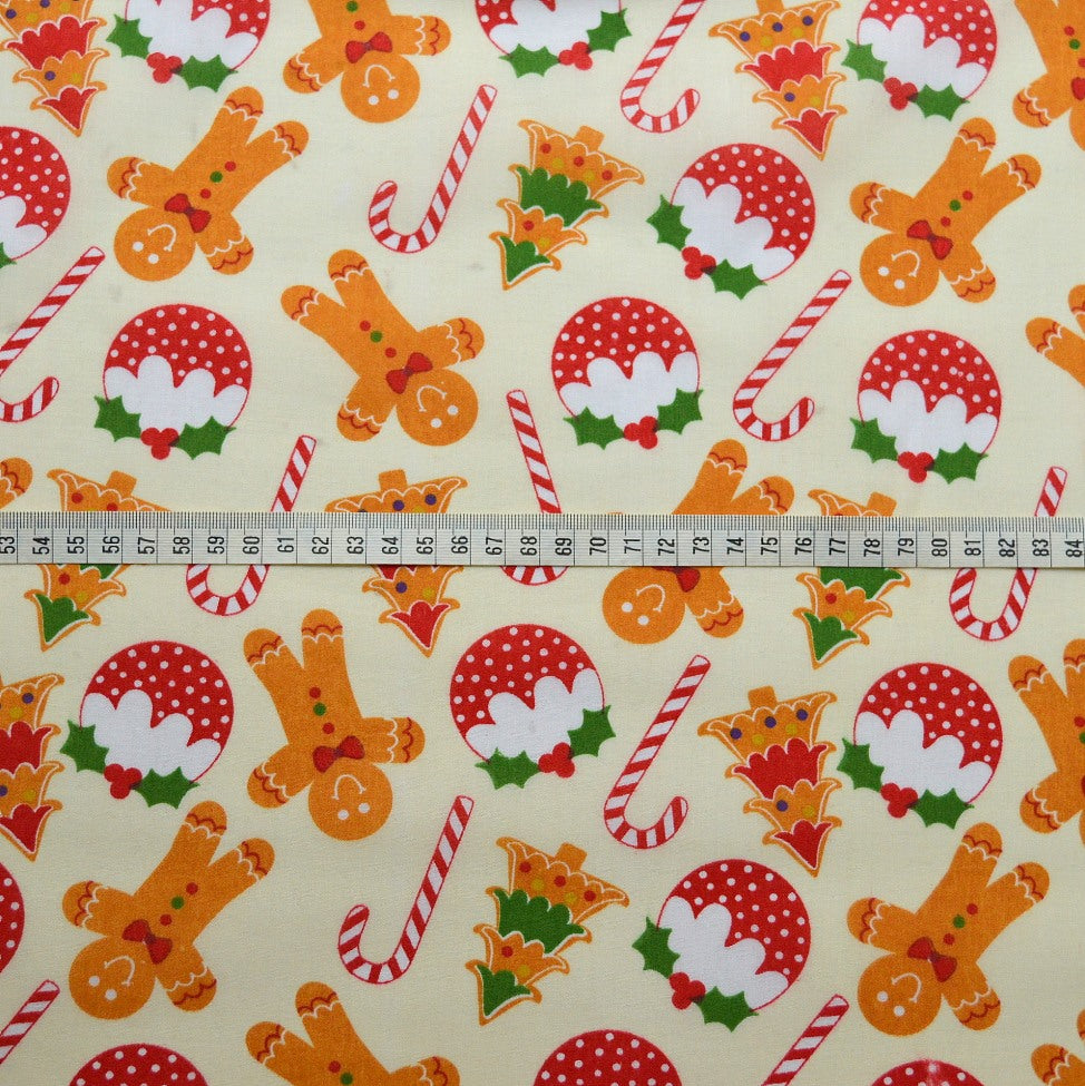 Christmas Poly/Cotton - Gingerbread Man
