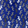 Christmas Poly/Cotton - Scotty Dog - Royal Blue