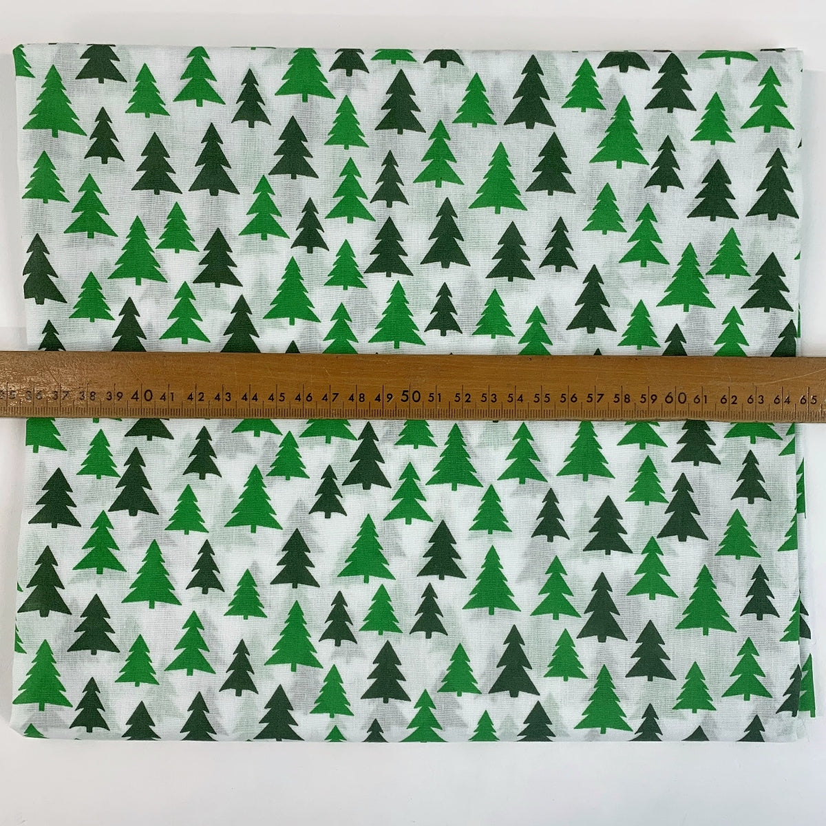 Christmas Poly/Cotton - Green Trees