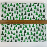 Christmas Poly/Cotton - Green Trees