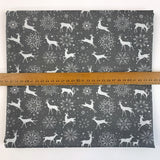 Christmas Poly/Cotton - Dear Deer - Silver