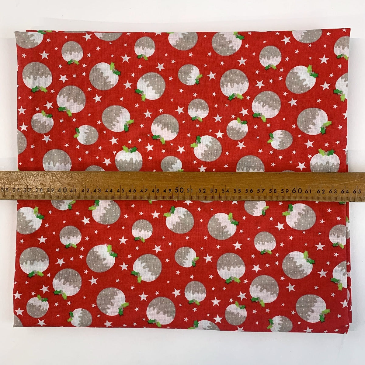 Christmas Poly/Cotton - Little Puds - Red