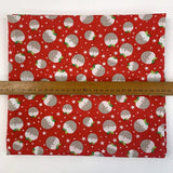 Christmas Poly/Cotton - Little Puds - Red