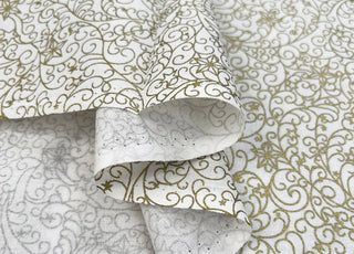 Christmas Cotton Eve Cream Gold Abstract Print Craft Fabric Fold 2475D7E7 59Cc 4C92 9914 2A0833906A1B