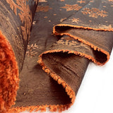 Remnant - Taffeta - Flocked Flakes Orange (1.3m)