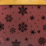 Taffeta - Flocked Flakes Red