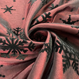 Taffeta - Flocked Flakes Red