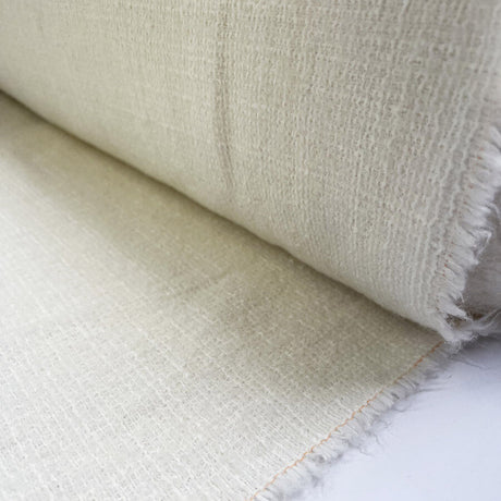 Ciao wool nylon white italian tweed coating fabric roll