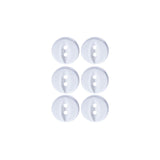 Pack of 6 Clear Polyester Fisheye Buttons (14mm)