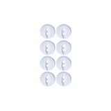 Pack of 8 Clear Polyester Fisheye Buttons (11mm)