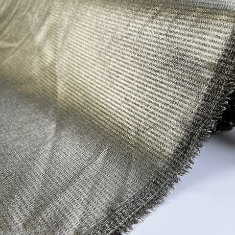 Cleopatra Polyester Khaki Gold Shimmering Dress Fabric Roll