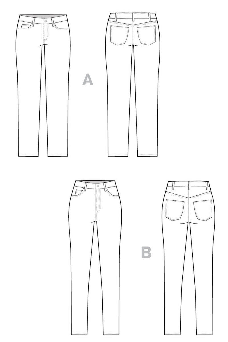 Closet Core Patterns - Ginger Skinny Jeans Pattern
