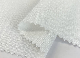 Coast Soft White White Ivory Polyester Linen Look Suiting Fabric Fold
