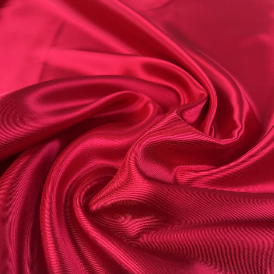Colour Pop Viscose Linings Cerise Plain Dress Fabric
