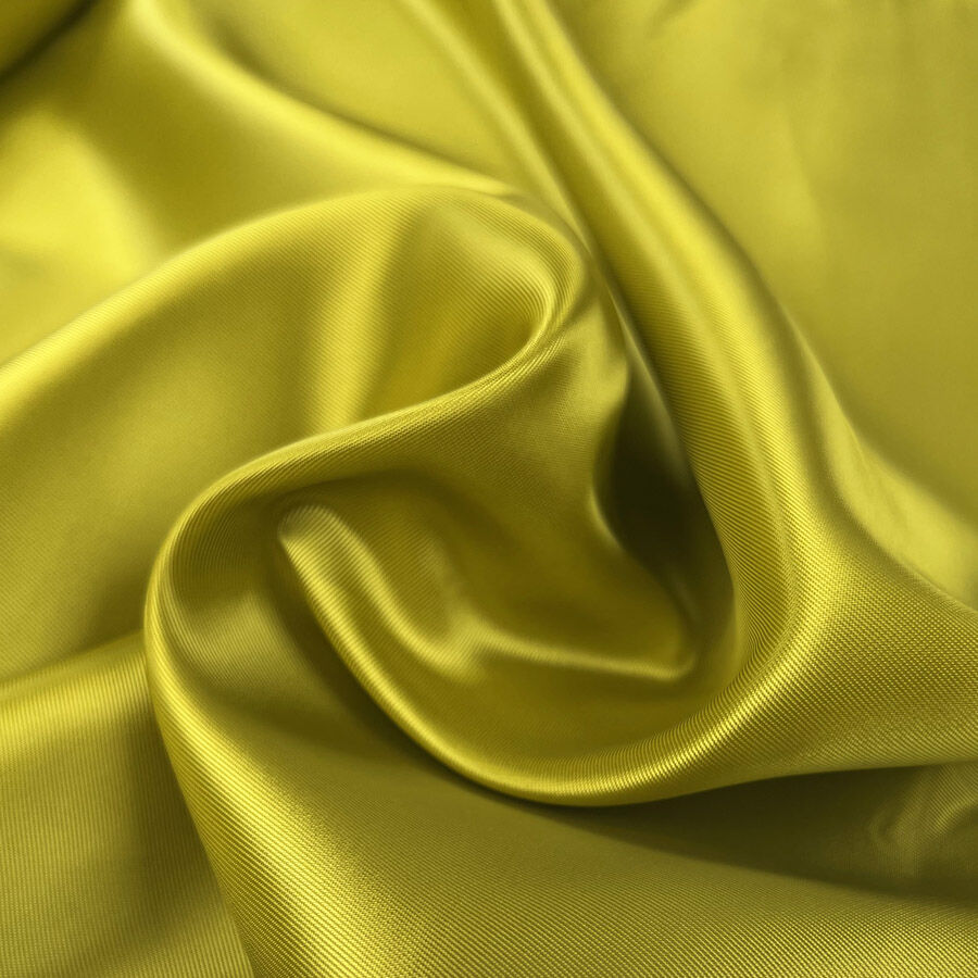 Colour Pop Viscose Linings Chartreuse Plain Dress Fabric