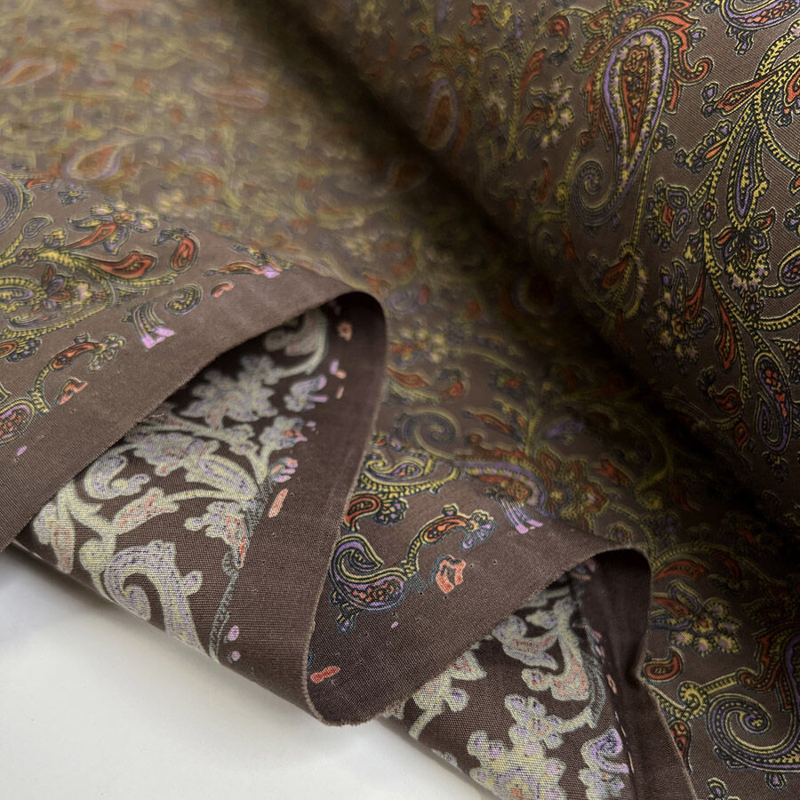 Combed Cotton Poplin - Paisley Brown