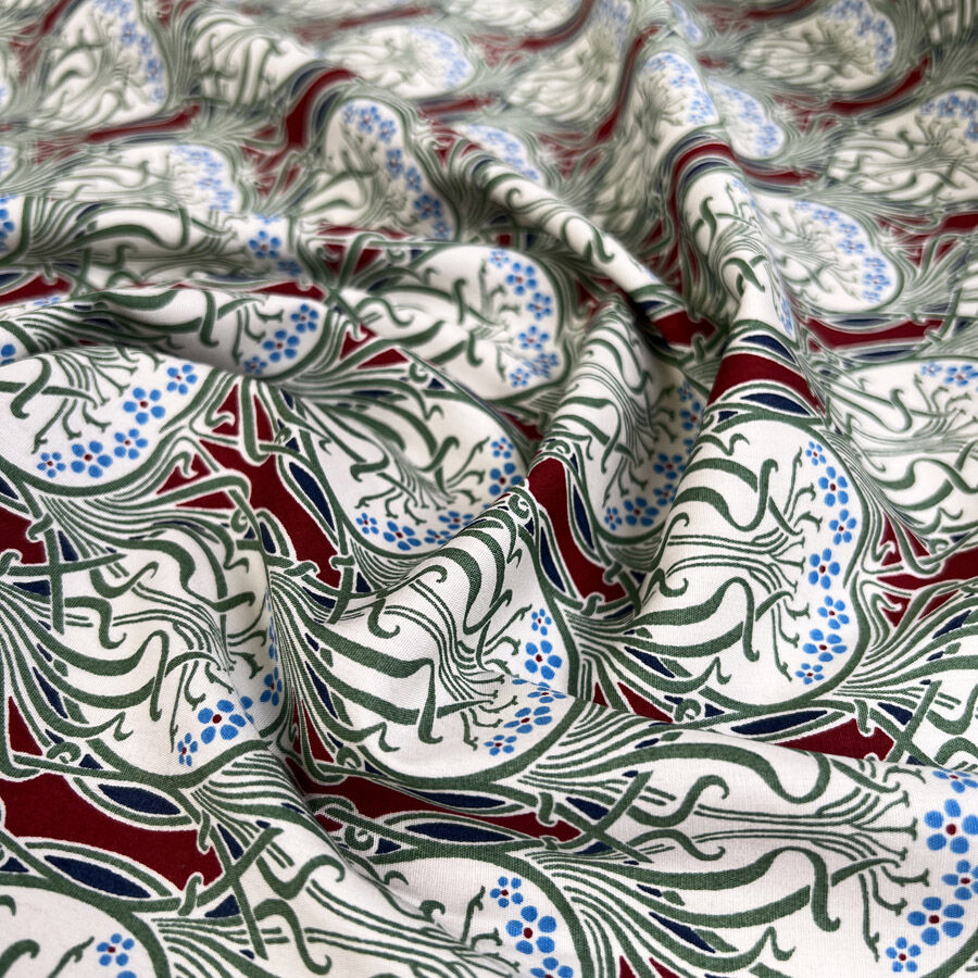 Combed Cotton Poplin - Vine - Red