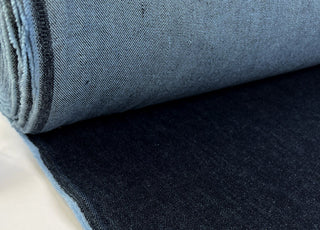 Como Classico Alessio Cotton Italian Blue Woven Fabric Roll