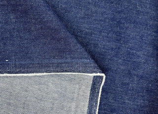 Como Moderno Denim Dario Cotton Elastane Blue Stretch Woven Fabric Fold