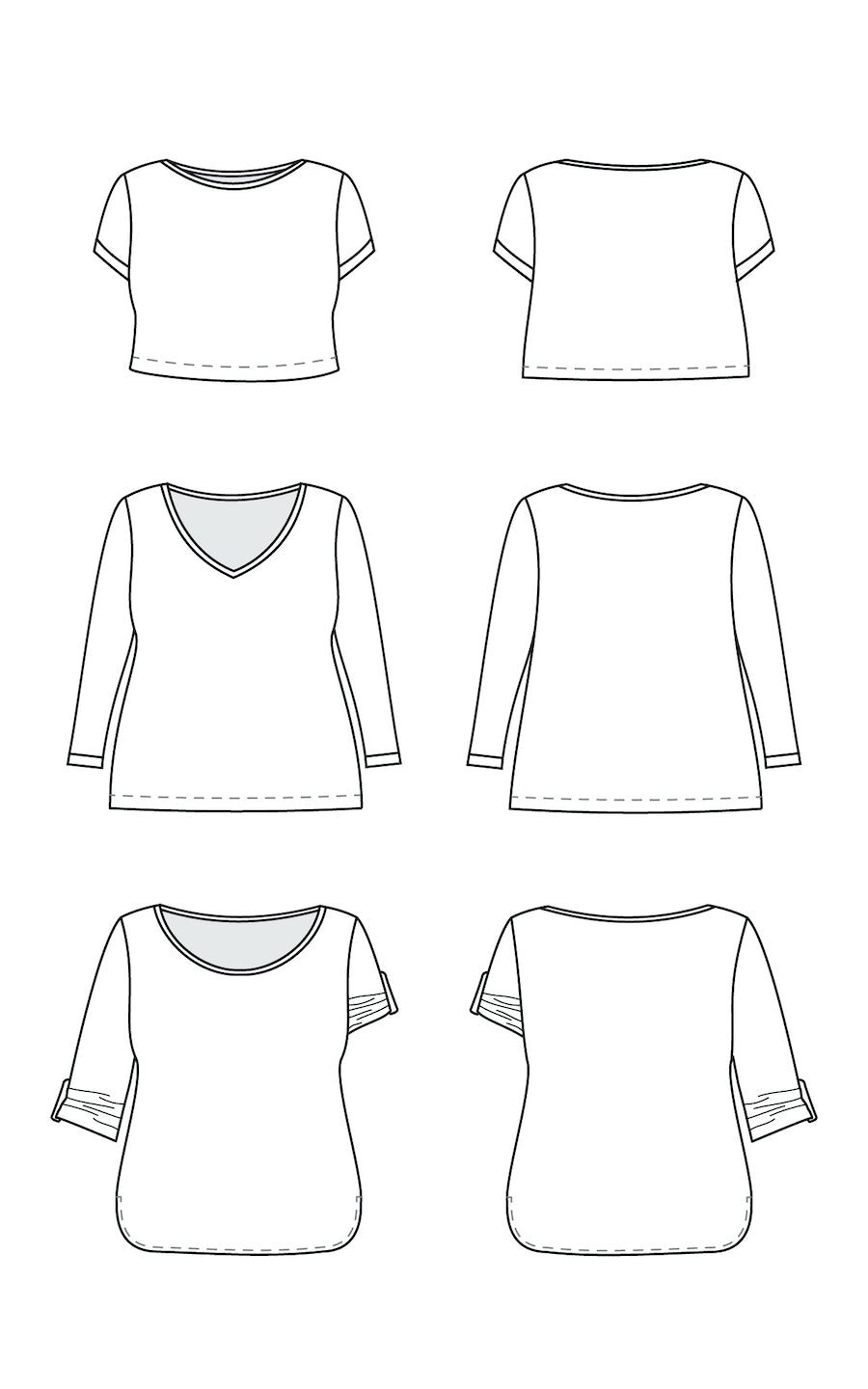 Cashmerette - Concord T-Shirt Sewing Pattern (US 12-32)
