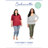Cashmerette - Concord T-Shirt Sewing Pattern (US 12-32)