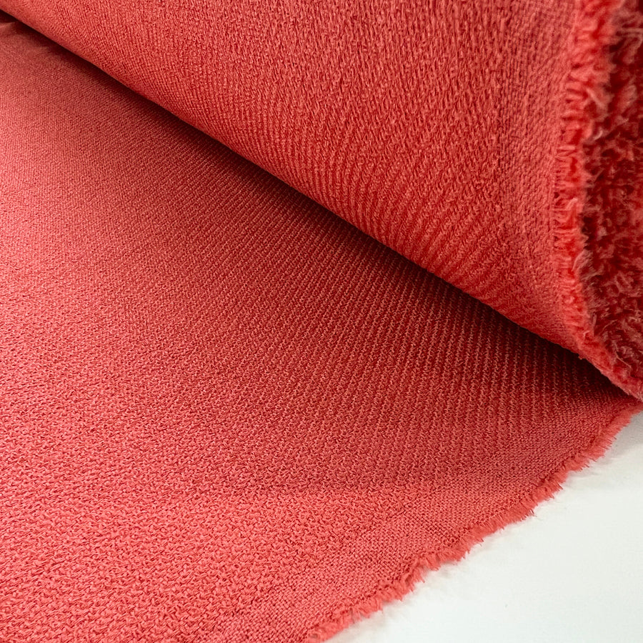 Coraline Coral Polyester Viscose Dress Fabric Woven In Japan Roll
