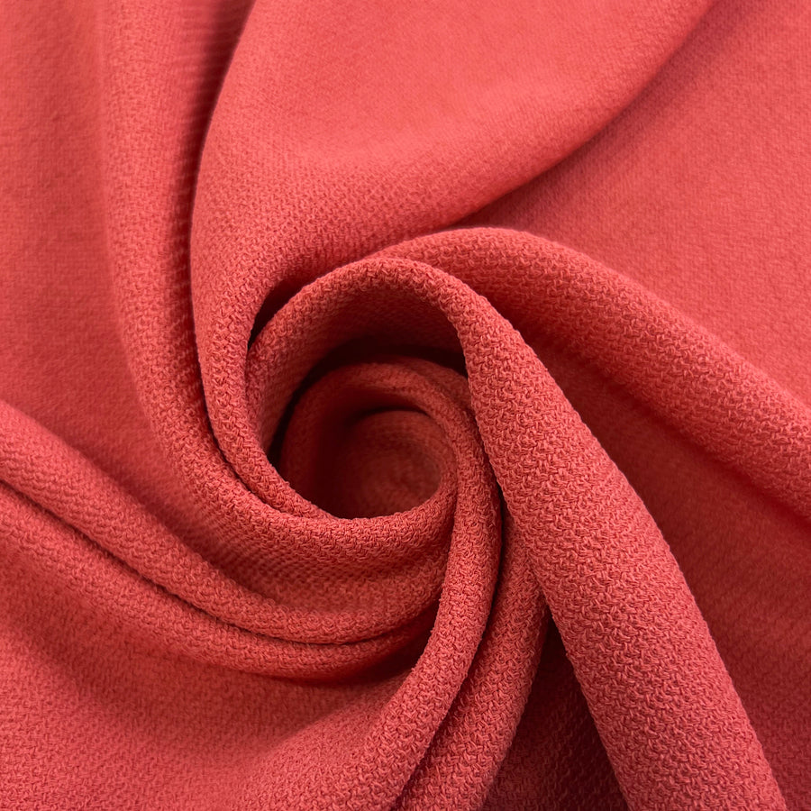 Coraline Coral Polyester Viscose Dress Fabric Woven In Japan Twist