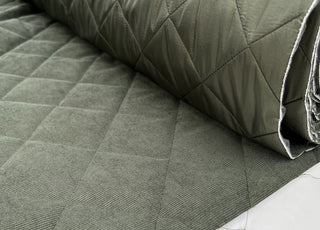 Corduroy Quilting Green Polyester Wadded Diamond Coating Fabric Roll