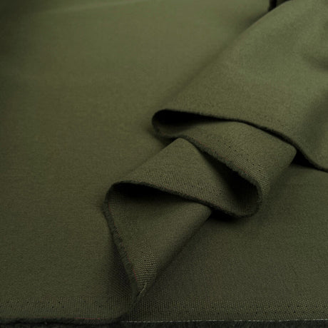 Core Range Cotton Drill Olive Green Indian Twill Weave Trouser Fabric Fold