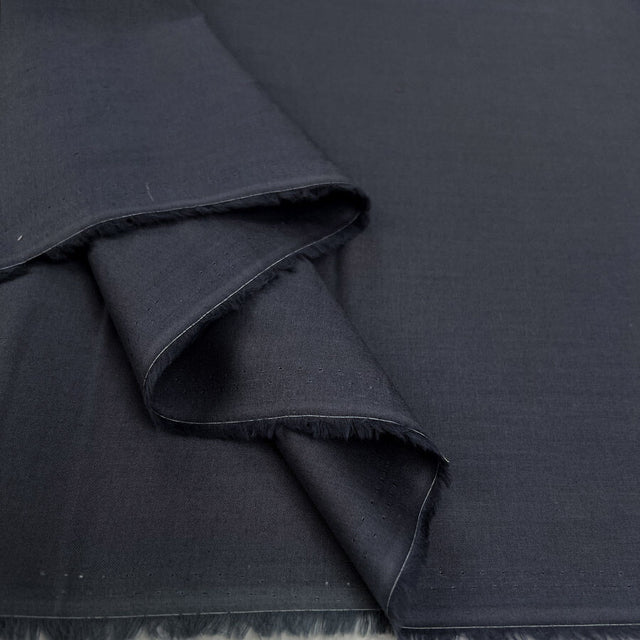 Core Range Cotton Lawn Graphite Grey Combed Woven Plain Dress Fabric Fold