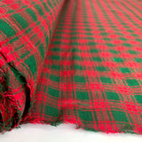 Cotton Lurex - Large Tartan - Green