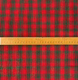 Cotton Lurex - Large Tartan - Red