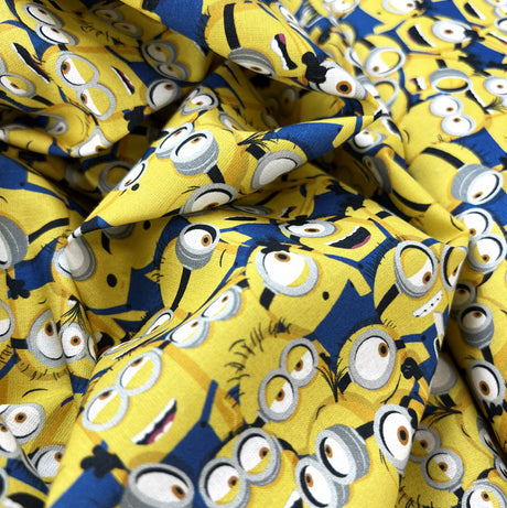 Cotton Craft Fabric Despicable Me Print Minion Crowd