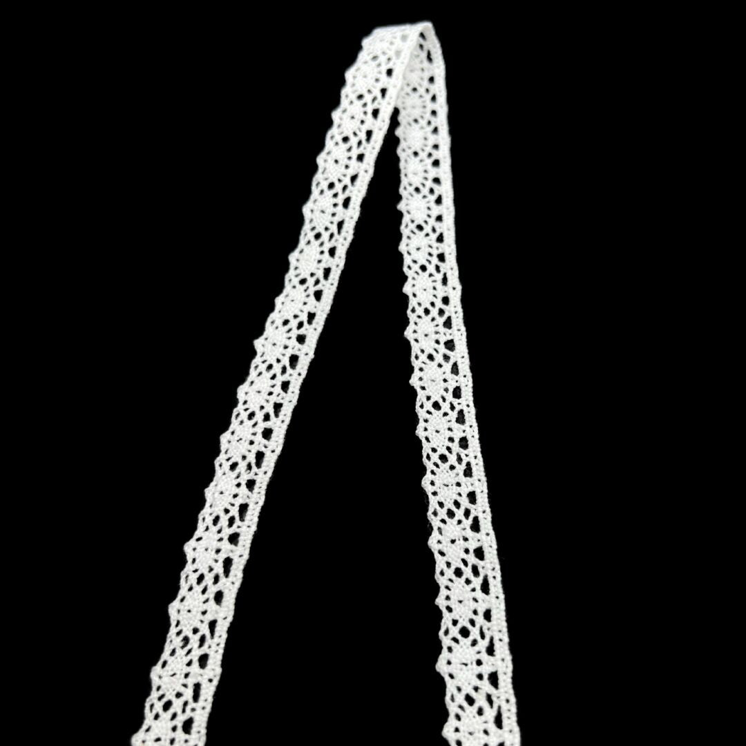 Crochet Lace Ribbon - One Hole - White