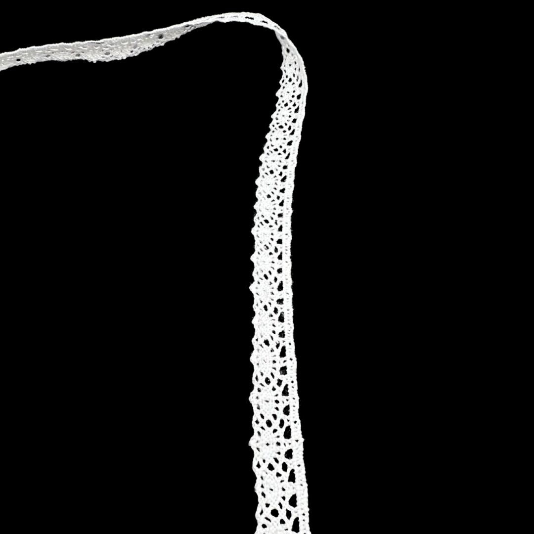 Crochet Lace Ribbon - One Hole - White