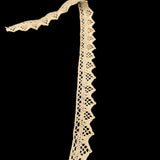 Crochet Lace Ribbon - Spike - Beige
