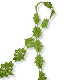 Embroidered Daisy Trim - Green