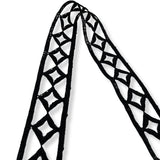Embroidered Geometric Trim - Black