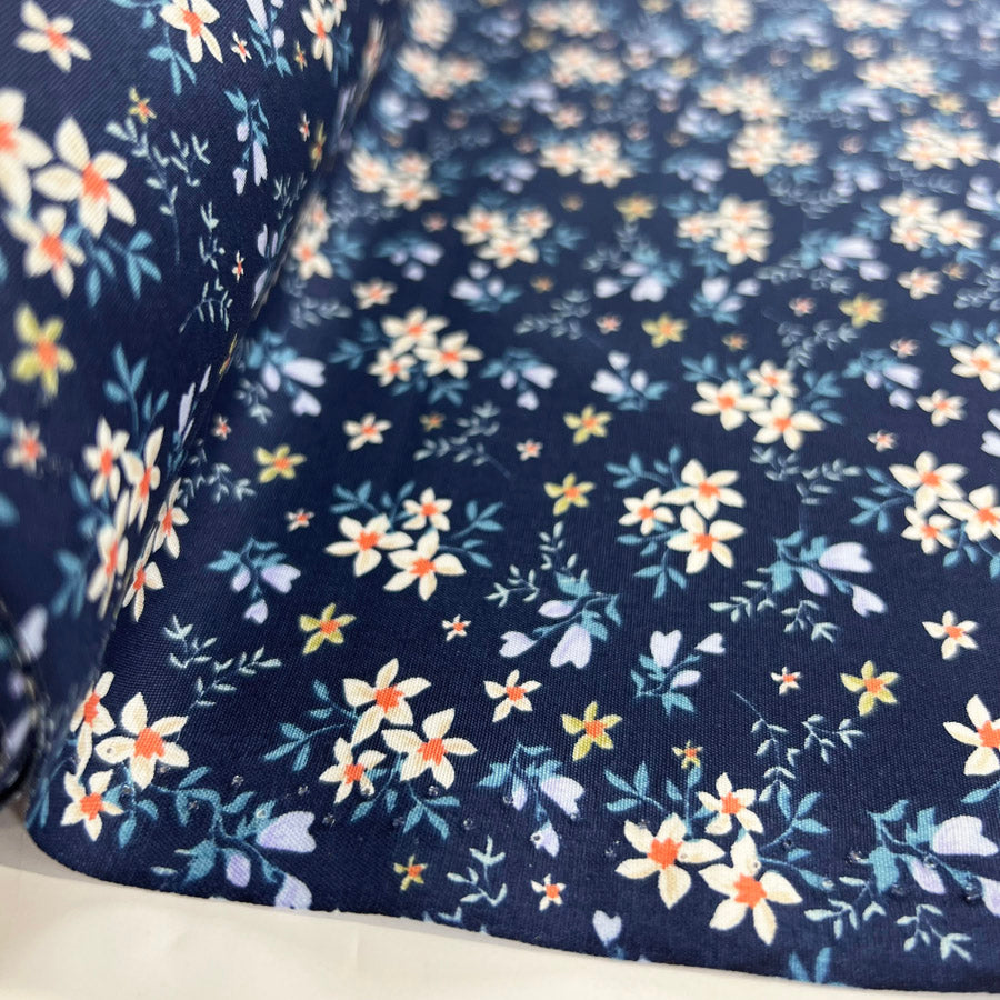 Poplin Print - Liberty Navy II