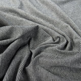 Cotton Jersey - Black & White Stripe