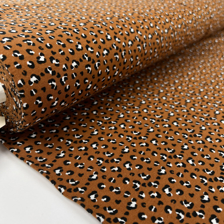 Cotton Jersey - Ditsy Leopard
