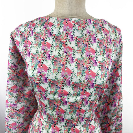 Cotton Lawn Dress Fabric A Collection Pink Chest2