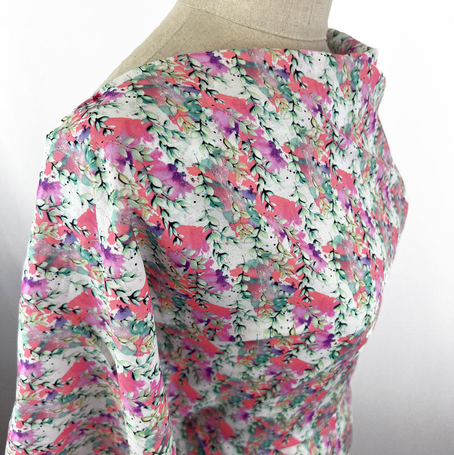 Floral Printed Cotton Lawn Dress Fabric | A Collection