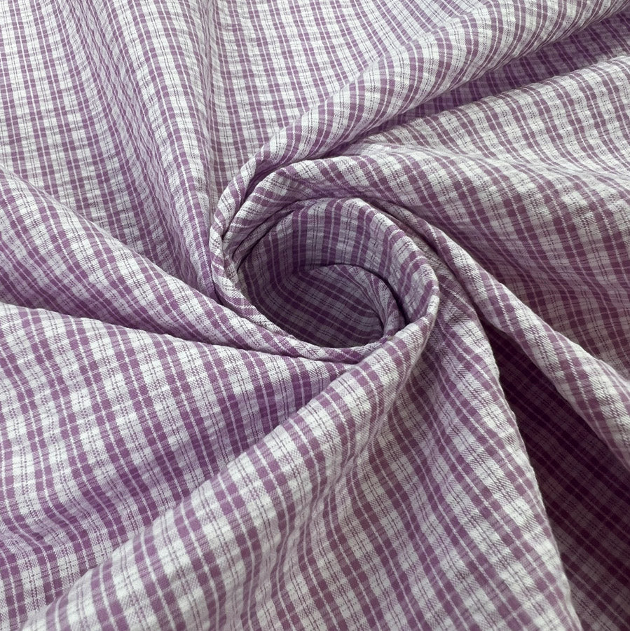 Seersucker Check - Lilac