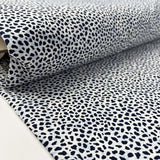 Cotton Stretch - Navy Cheetah