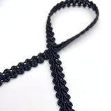 Scrolled Gimp Braid Trim - Black